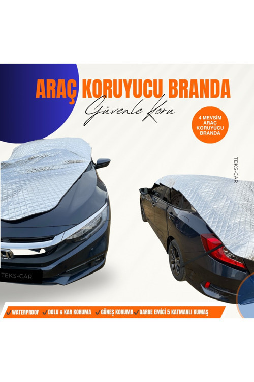 Universal Teks Car Civic Uyumlu Dolu , Kar Ve Güneş 4 Mevsim Oto Brandası