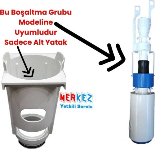 Gömme Rezervuar Boşaltma Grubu Alt Yatak Bağlantı Kafesi