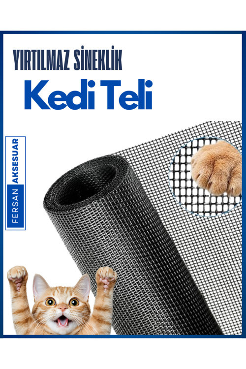Yırtılmaz Sineklik Kedi Teli (Pet Tül) (En: 160 Cm - Uzunluk: 100 Cm)