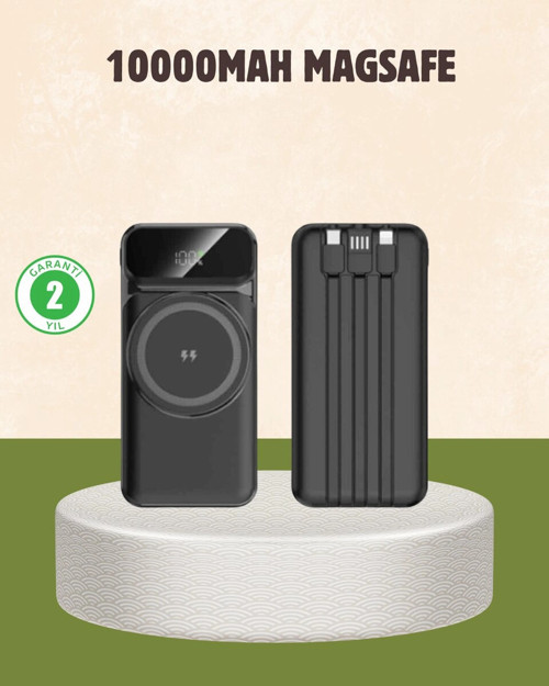 10000 mAh Kablosuz Powerbank – 15W Hızlı Şarj Type-C Çoklu Çıkışlı