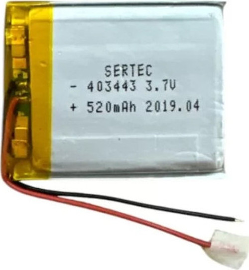 403443 3.7V 520 MAh Li-Polymer Pil Devreli/1.5A