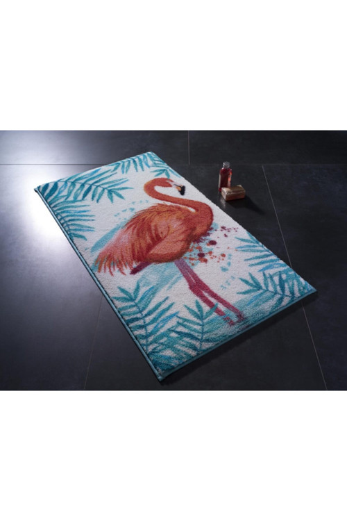 Flamıngo 50X57 Turkuaz Banyo Halısı