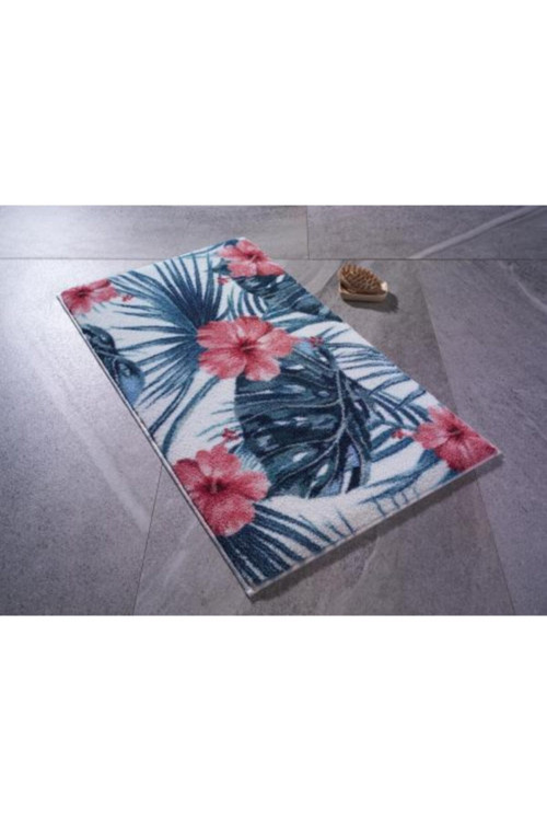 Hıbıscus 50X57 Mercan Banyo Halısı