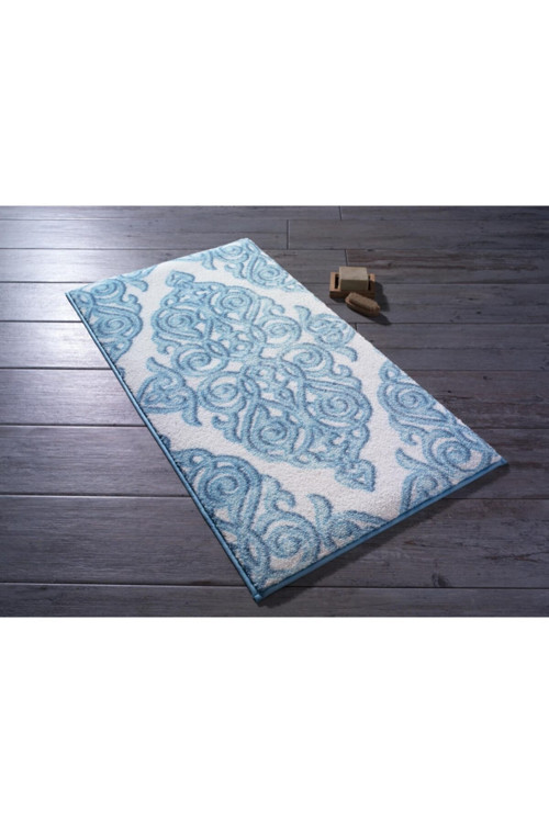 Emboss 50X57 Turkuaz Banyo Halısı
