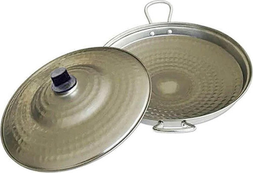 Kavurma Sacı, Kapaklı Saç Kavurma Tavası, Paslanmaz Krom 40 Cm