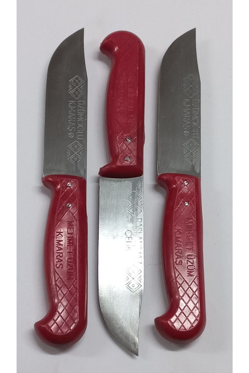 Oğlu Bıcak / 3Adetmutfak Plastik Saplı Bıcak Uzunluk 23 Cm
