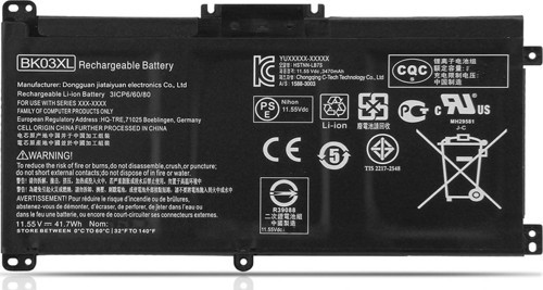 Hp pavilion x360 bk03xl 14-ba tpn-w125, hstnn-ub7g Batarya A+++ Pil