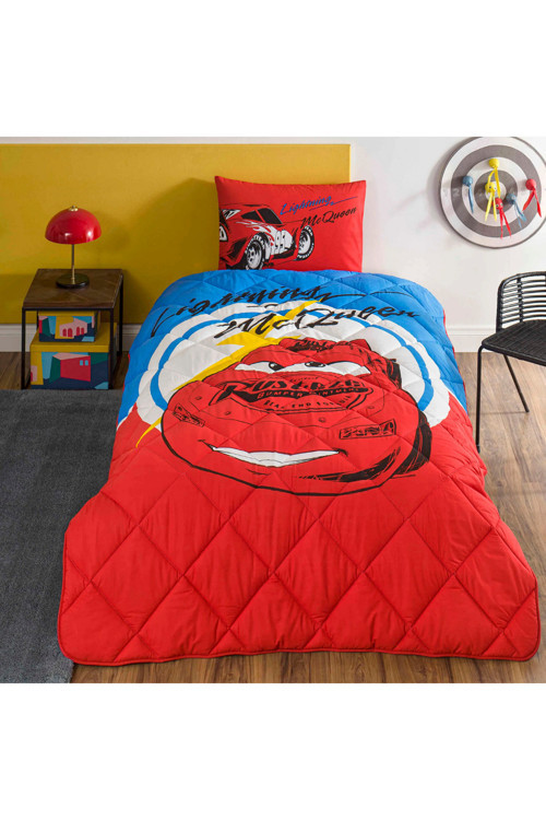 Lisanslı Yorgan Seti Cars Mcqueen Tek Kişilik