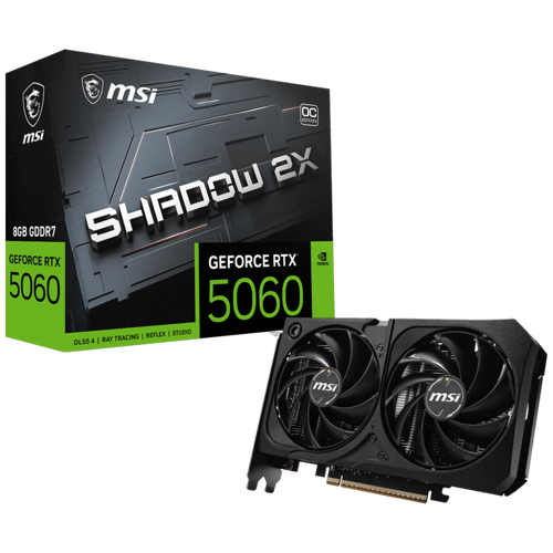 GeForce RTX 5060 SHADOW 2X OC MAX 8GB GDDR7 DLSS 4 128 Bit Ekran Kartı