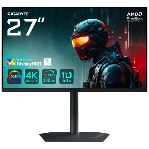 GIGABYTE MO27U2 27" 240Hz 0.03ms HDMI DP G-Sync FreeSync UHD HDR400 QD-OLED Gaming Monitör