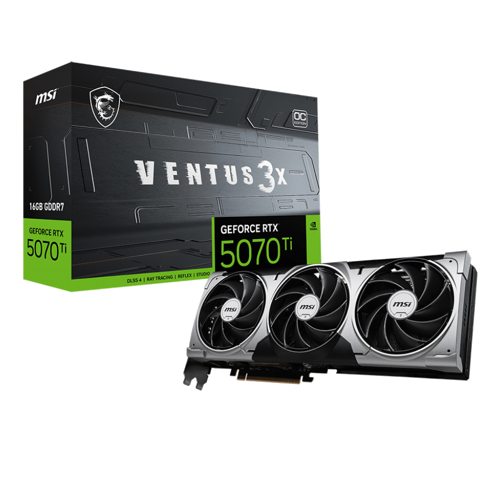 GeForce RTX 5070 Ti 16G VENTUS 3X OC GDDR7 DLSS 4 256 Bit Ekran Kartı
