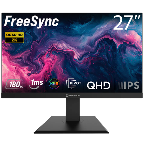MIRACLE MC27RQ180 27" 180Hz 1ms HDMI DP Freesync HDR Pivot QHD Fast IPS Gaming Monitör