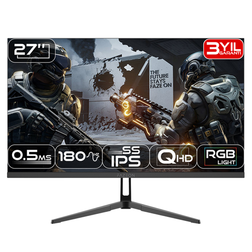 X27F181QS 27" 180Hz 0.5ms HDMI DP HDR FreeSync G-Sync QHD Fast IPS Gaming Monitör
