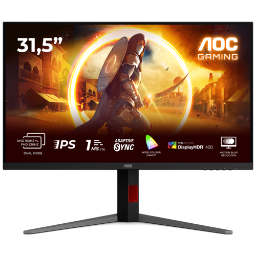 U32G4U 31.5" 4K 160Hz FHD 320Hz 0.5ms HDMI DP G-Sync Pivot HDR400 UHD-FHD Dual Mode Fast IPS Gaming Monitör
