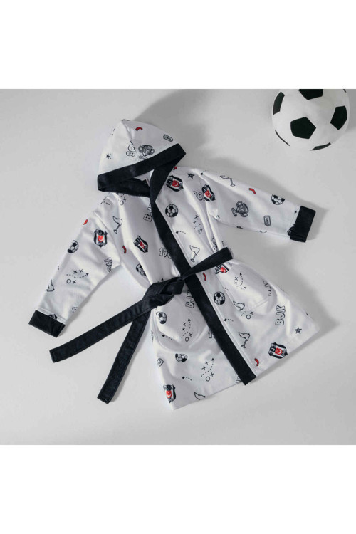 Lisanslı Beşiktaş 3-4 Yaş Bebek Bornoz
