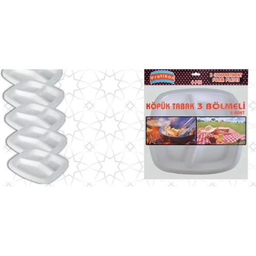 AKLLI85 3 Göz Köpük Tabak HMNGO87879