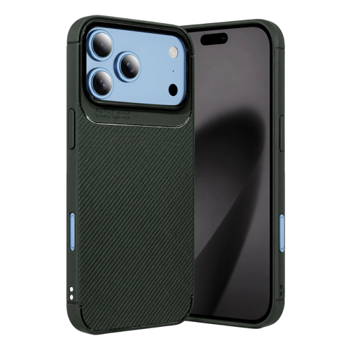 AKLLI85 Apple İphone 18 Pro Max Auto Focus Karbon Kapak - Yeşil HMNGO87879