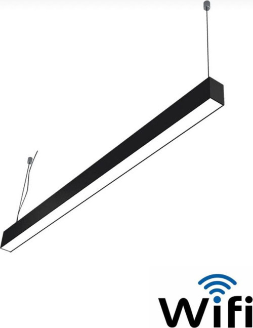 60 Cm Wi-Fi Linear Sarkıt Armatür Aydınlatma (Siyah Kasa 3000K ) 26 W