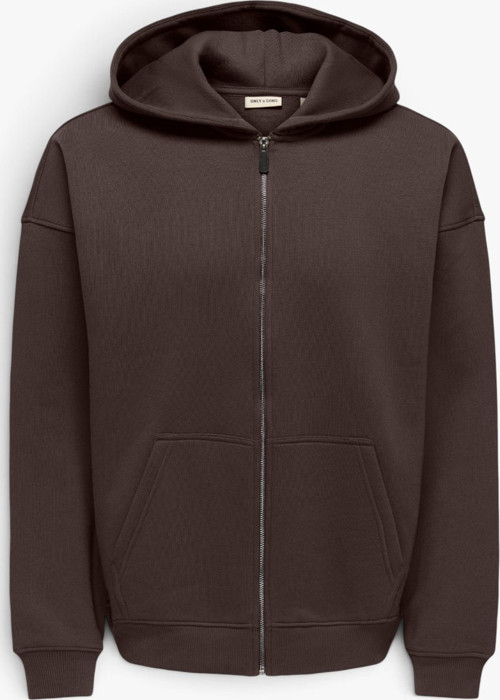 ONSCERES OVZ ZIP HOODIE SWEAT NOOS Erkek Kahverengi Sweatshirt - 5096084