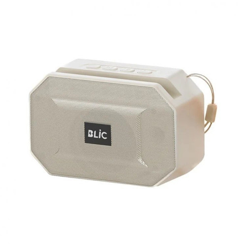 BLS-89 Bluetooth 5.4 Taşınabilir Kablosuz Hoparlör 6W RMS Telefon Standlı 1200mAh USB TF Kart Askılı Beyaz