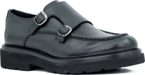 Hakiki Deri Çift Tokalı Erkek Loafer Ayakkabı Eva Taban - E4464