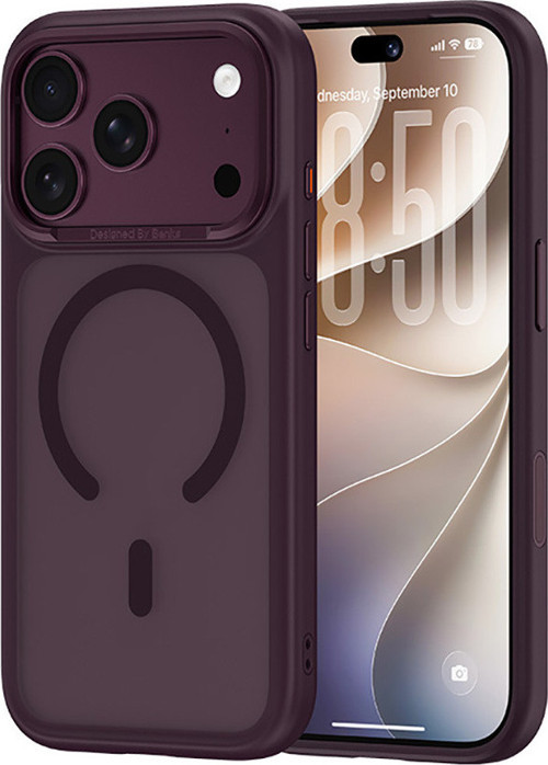 İphone 17 Pro Uyumlu Kılıf M-Safe Şarj Özellikli Mist C-Magnet Yeni Seri Kapak Bordo
