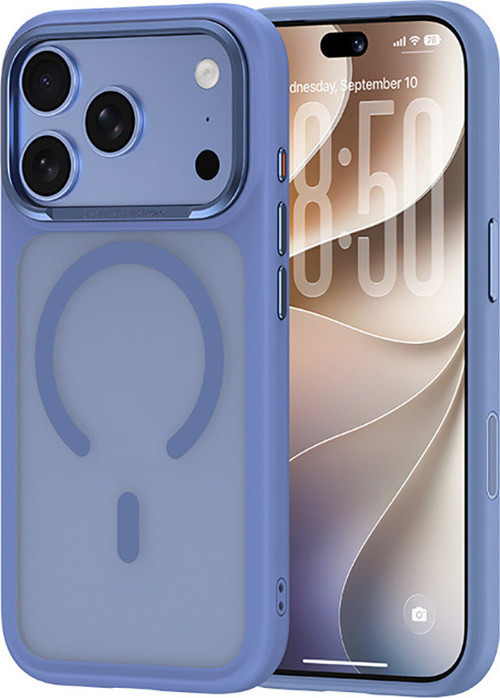 İphone 17 Pro Uyumlu Kılıf M-Safe Şarj Özellikli Mist C-Magnet Yeni Seri Kapak Mavi