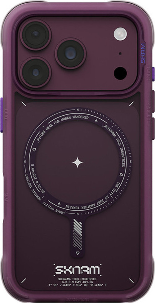 İphone 18 Pro Uyumlu Kılıf M-Safe Şarj Özellikli Airbag Tasarımlı Avion Kapak Bordo