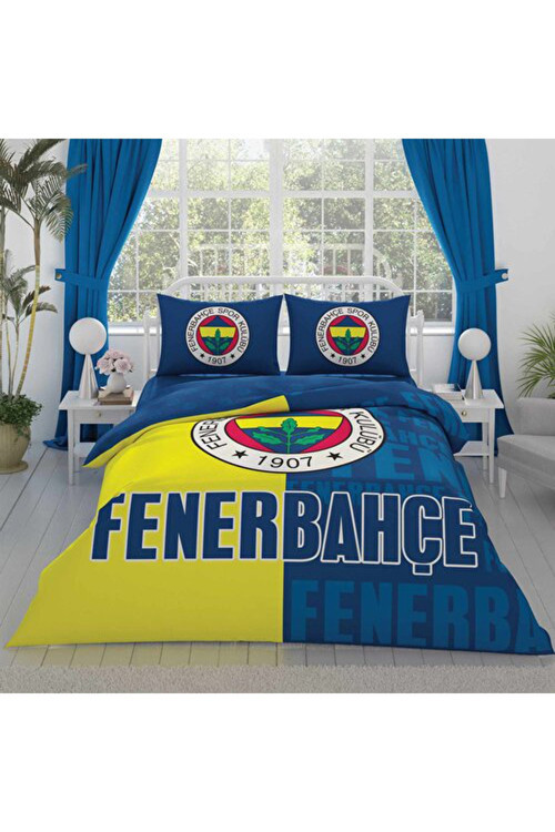 Fenerbahçe Parçalı Logo Pamuk Nevresim Takımı