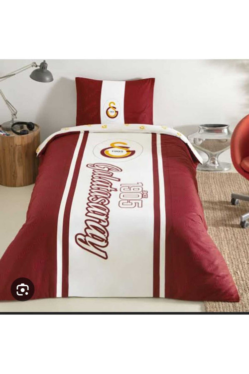 Lisanslı Galatasaray Glow 100X200Cm Lastikli Çarşaflı Nevresim Takımı