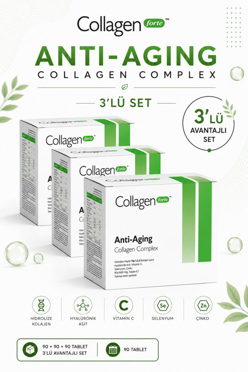 Anti-Aging Kolajen Complex 3 X 90 Tablet & Multivitamin Avantajlı Set