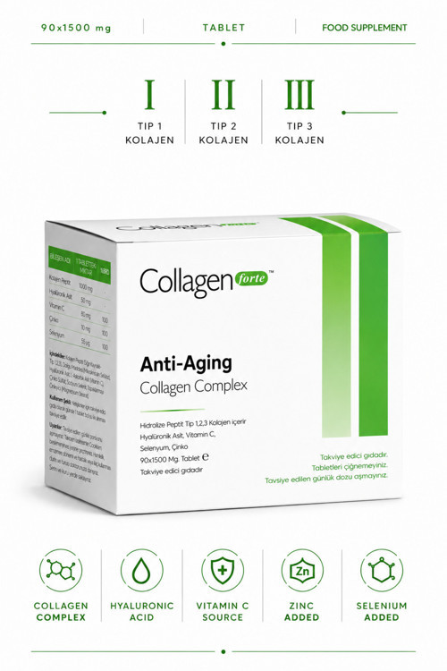 Anti-Aging Kolajen Complex & Multivitamin 1500 mg x 90 Tablet