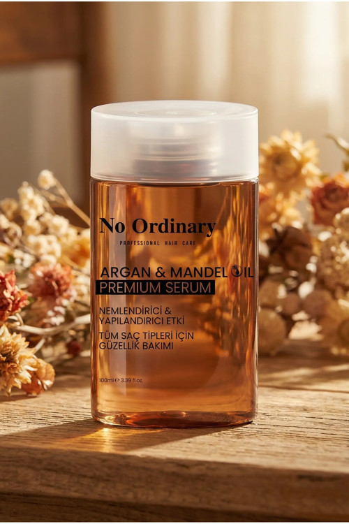 Premium Argan & Mandel Içerikli Doğal Saç Bakım Yağı & Serum 100ml