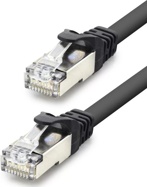 Cat7 Ethernet Patch Kablosu 10 Gbps 600 Mhz 60 Cm - Siyah HDX5089