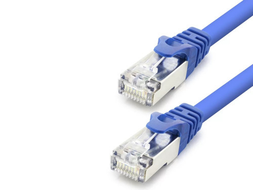 Cat7 Ethernet Patch Kablosu 10 Gbps 600 Mhz 30 Cm - Mavi HDX5097