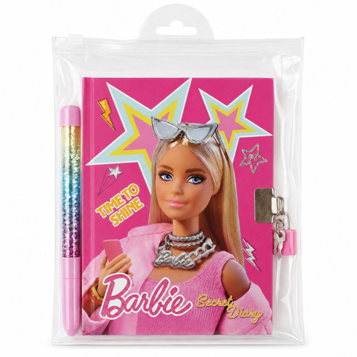 Barbie Kilitli Hatıra Defteri Seti – Kalemli Günlük Defter, Kilit ve Çocuk Kırtasiye Seti