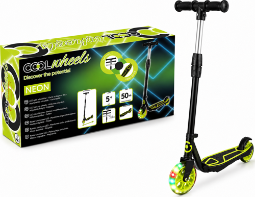 Cool Wheels 2 Tekerlekli Işıklı Scooter Yeşil - Fr58956