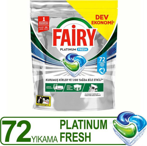 Platinum Fresh Bulaşık Makinesi Kapsülü 72 Yıkama