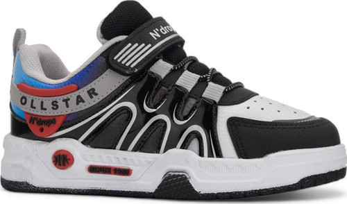 Günlük Erkek Kız Çocuk Sneaker Rugan Lastik Bağcıklı Cırtlı Oval Burunlu Spor Ayakkabı 020
