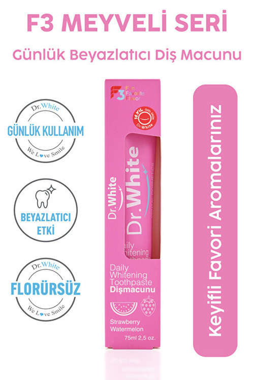 F3 Daily Whitening Karpuz Çilek Diş Macunu 75 ml