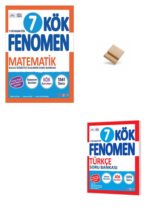 Fenomen 7. Sınıf Maarif Matematik ve Türkçe Kök Soru Bankası + Telefon Standı