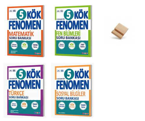 Fenomen 5. Sınıf Maarif Kök Serisi Tüm Dersler 4lü Set Soru Bankası + Telefon Standı