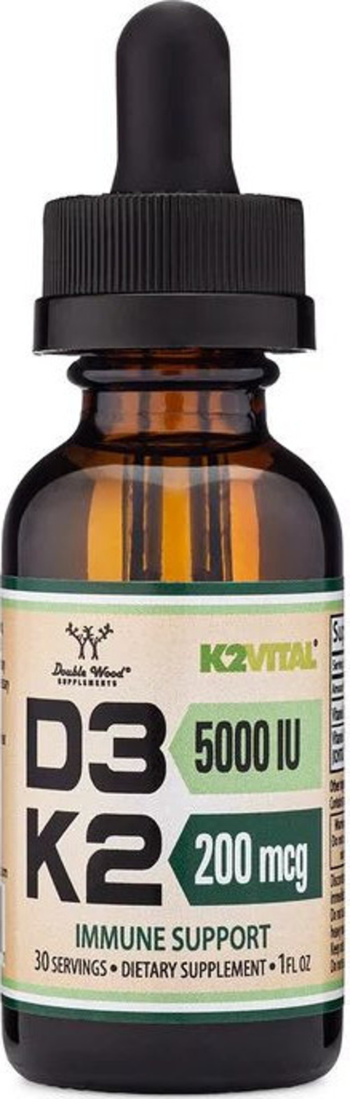 Vitamin D3 & K2 5000 IU 200 mcg & with MCT oil 30 Servis 1 fl. oz .