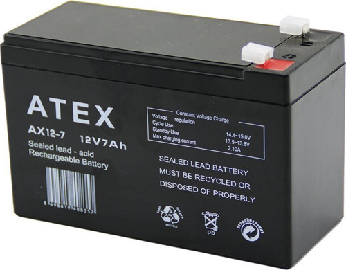 Atex AX-12 Kuru Akü Amper 12V-7AH Kalın