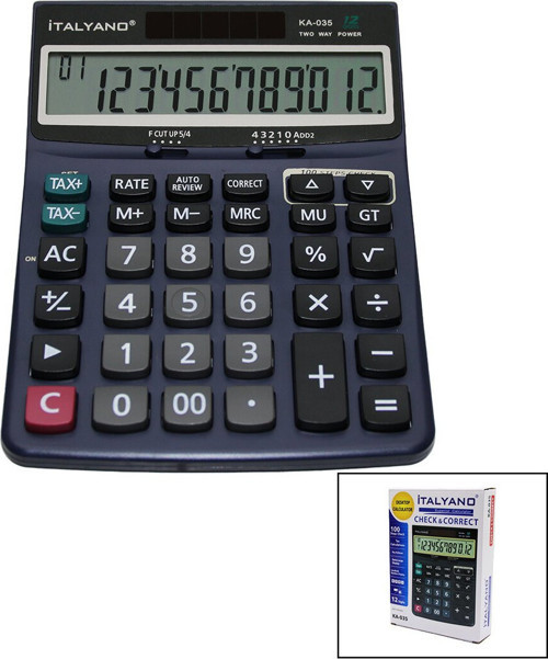 KA-035 Hesap Makinesi 12 Haneli 100 İşlem Geri Saydırma