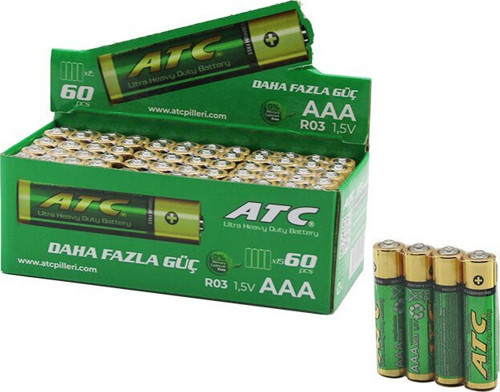 Atc R03 İnce Pil 60 Adet Aaa