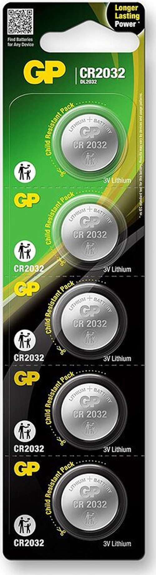 Gp Lıthıum CR-2032-2CPU5 3V 5'li Kart Para Pil
