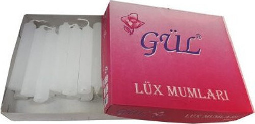 Gül KOD-240 Beyaz Mum 20'li Kutu Küçük