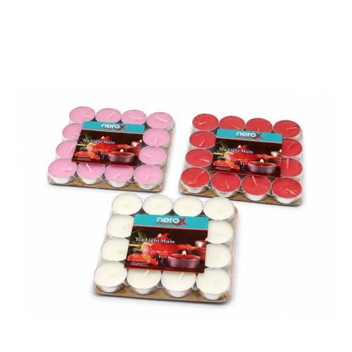 NRX-38R Tea Light Mum 16 Adet Renkli Yuvarlak
