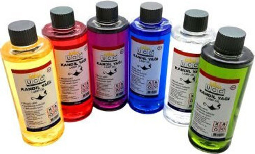Ucc Kandil Yağı 250ml Parlama Noktası : 65° Mix Renkli Meşale Yakıtı Likit Parafin İçerir